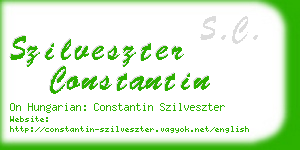 szilveszter constantin business card